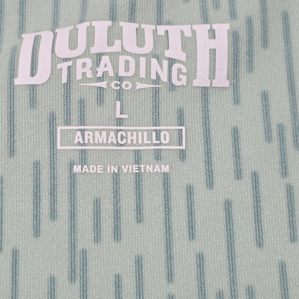 Duluth Trading Co Tank Top Womens L Green Armachillo Cooling V-Neck Printed - Picture 4 of 8